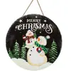 Adornos de Madera Colgantes Redondos Colgantes para Árbol de Navidad Letreros para Puerta Plantas Verdes Decoraciones para Árbol de Navidad Pinturas Colgantes
