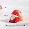 Navidad Nueva Navidad pequeños adornos Papá Noel vista micro accesorios de nieve Navidad pequeños adornos adornos de resina