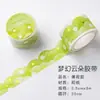 Nubes Sueño Bronceado y Cinta de Papel Material para Diario Decoración Rollo Completo Película Adhesiva Niñas Niños