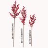 Decoración Artificial de Bayas de Acebo y Frijoles de Acacia para Sala de Estar, Ramo Simulado de Rama Larga con Frijoles Rojos de la Suerte para Ocasiones Festivas