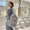Mochila Cuadros Fresca y Sencilla para Niñas Campus Gran Capacidad Mochila Escolar para Estudiante de Secundaria Mochila Versátil para Niña para Clase