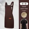 Delantal para catering con impresión de logo, impermeable y a prueba de aceite, adecuado para supermercados, tiendas de té de leche, ropa de trabajo para mujer y restaurantes de hot pot