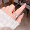 [Calidad] Anillo de circonita Fritillaria pulida de alta calidad de color alto, anillo abierto femenino coreano de alta gama.