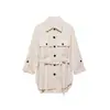 Ropa de Mujer Transfronteriza Otoño 2025 Moda Versátil Europea y Americana Chaqueta Camisa Retro de un Solo Botón Holgada con Cinturón para Mujer