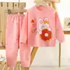 Novo conjunto de pijamas infantis 100% algodão, roupas de outono para meninos e meninas, conjunto de roupas de casa infantis, disponível para dropshipping