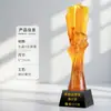 Nuevo Trofeo de Cristal de Vidrio Honorario Reunión Anual de la Compañía Trofeo de Cristal de Alta Gama Concurso de Empleados Destacados Regalo Conmemorativo