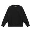 Esenciales Hhh Fog Estampado de Velour de Doble Línea Silicona en Relieve Sudadera Unisex de Peso Pesado Cuello Redondo Otoño e Invierno Moderna