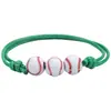 ¡Wow Amazon más vendido pulsera de baloncesto béisbol cordón encerado tejido softbol tenis fútbol Copa del Mundo accesorios de pulsera