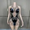 Minifalda de Piel Sintética con Cadena Metálica, Vestido de Noche Transparente, Club de Drag Queens, Fiesta de Cumpleaños