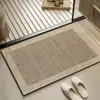 Alfombrilla de Piso para Baño Simple Francesa Absorbente de Agua para Inodoro Secado Rápido Alfombrilla de Entrada Hogar Baño Diatomeas Antideslizante En Stock