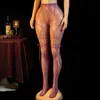 Meias arrastão eróticas estilo europeu e americano para mulheres, provocantes, uniforme sexy, tentação, renda, meia-calça vazada Wk108