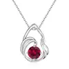 Collar de Plata de Ley S925 Transfronterizo Europeo y Americano con Colgante Hueco de Gota de Agua con Piedra de Nacimiento Doce, Moda Versátil de Nicho en Amazon