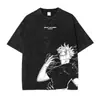 Camiseta Manga Curta Gola Redonda Y2K Roupas Masculinas Novidades