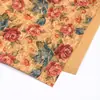 Grano de Madera Natural Corcho Tela Cuero Material para Zapatos Equipaje Bolso de Mano Corcho PU Tela Impermeable Resistente al Desgaste Ecológico Cuero Suave