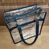 Bolsa Tote Transparente con Cremallera de PVC Bolso de Hombro Bolsa de Compras de PVC Bolsa de Playa de PVC