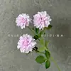 Flores Artificiales Dahlia de 3 Cabezas Paisajismo de Bodas Accesorios para Fotografía Decoración de Mesa Interior para el Hogar Flores Artificiales Listas para la Venta