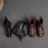Botines planos de estilo étnico retro para mujer, nueva colección otoño/invierno 2026, modernos, de suela suave, versátiles, cómodos, de punta redonda, botines tipo mom