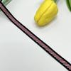 Fita Jacquard Sarja Intercolor Lado do Colarinho Traseiro com Envolvimento de Faixa Rolante com Acessórios Sapatos e Chapéus Cinto Bolsa 1CM Cor