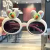 Nuevas gafas de sol de conejo para niños, gafas de sol lindas para bebé, protección UV, dibujos animados, gafas súper lindas con lazo para mujer