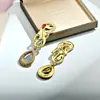 Cuffs para Orejas con Forma de Verano Europeo Americano Exagerados Pendientes de Botón Abstractos Pendientes Transfronterizos Largos con Diseño de Gota de Agua Completamente Diamantados Piedra Preciosa de Perla para Mujeres