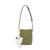 2026 Bolso Cruzado Nuevo, Bolso Cubo Vintage Simple Tejido con Cierre de Cordón, Bolso de Hombro Versátil de Diseño de Nicho