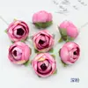Simulação pintura a óleo chá broto flor rosa pequeno broto chapéu de estudioso chapéu de sol DIY caixa de presente decorativa caixa de flores com flores