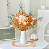 Ramo de Flores Secas Hojas de Eucalipto Rosa Eterna Flor Real Hortensia Hierba de Cristal Decoración del Hogar Adorno para Dormitorio Gypsophila