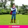 Escultura de Personagem de Desenho Animado Grande de Fibra de Vidro para Exterior Anão da Branca de Neve Artesanato Enfeites Decorativos para Jardim de Infância