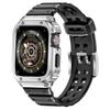 Adequado para Apple Watch S10/7/6/Ultra Caixa Pequena Quadrada de Aço Cinco Moedas Pulseira Integrada 41/44/45/49mm