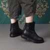 Nuevas Botas Martin Casuales Patchwork Otoño e Invierno 2026 Botas de Moda Resistentes al Desgaste Estilo Europeo y Americano Botas de Media Caña Modernas para Mujer Estilo Coreano