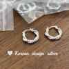 Brincos Simples de Alta Qualidade da Moda Dongdaemun da Coreia do Sul Brincos Torcidos de Prata Esterlina S925 Brincos Estilo Ins