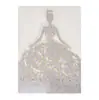 Comércio Exterior Flores de Papel Rosa com Glitter Dourado Menina Bonita Cartão de Cumprimentos Prateado Cartão de Convite Cartão Cartão de Convite Vazado Em Estoque
