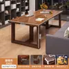 Escritorio de Madera Maciza para Sala de Estar, Escritorio Largo Grande, Mesa Rectangular de Estudio, Mesa Larga de Lectura, Banco de Trabajo para el Hogar