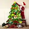 Árvore de Natal de Feltro DIY Enfeites Pendurados Estéreo Desenho Animado de Natal para Crianças Decoração de Feriado Pingentes Fabricantes Atacado