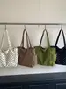 Bolsa tote grande de bolinhas estilo coreano 2026 nova bolsa de ombro única para o dia a dia da mulher bolsa de tecido estilosa feminina