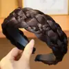 Faixa de Peruca Trançada para Mulheres, Nova Faixa de Cabelo Fashion com Trança Espinha de Peixe, Acessório de Cabelo Topo Alto para Cobrir Cabelos Grisalhos