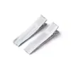 Pinza para el Cabello de Cinta de 3.5/4.7cm Cobertura Total Color Caramelo Pinza de Pato de Doble Punta Pasador Hecho a Mano DIY Accesorio para el Cabello Pinza Base Venta al por Mayor