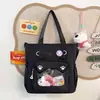 Gatito lindo dulce caricatura bolsa ita transparente estilo japonés moderno estudiante gran capacidad bolso de hombro bolso de mano mochila escolar