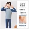 Conjunto de Roupa Térmica Antibacteriana Classe A Infantil com Lã Térmica para Meninos e Meninas, Pijama Espesso para Outono