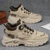 Botas Martin para Hombre de Caña Alta Ocultas para Aumentar la Altura Otoño Transpirables Retro Zapatos de Papá Casuales con Suela Gruesa Botas de Trabajo para Hombre