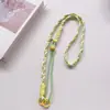 Capa de Celular Tendência em Estoque do Fabricante com Alça Transversal Ajustável para Mulheres, Estilo Simples com Design Trançado, Versão Longa