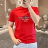 Camiseta de hombre de corte slim, lujo ligero, estilo europeo, cuello redondo, moda verano 2025, manga corta multiproceso, alta calidad