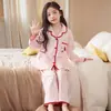 Pijama de Niña con Oso de Dibujos Animados 2026 Nuevo Conjunto de Ropa para el Hogar de Manga Larga de Algodón Puro para Niñas de Escuela Secundaria
