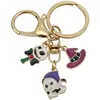 Llavero Serie de Halloween Personalizado Estilo Europeo y Americano Calavera Telaraña Castillo Murciélago Colgante para Llavero de Mochila y Coche