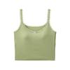 Camisole de Algodão de Xinjiang com Renda e Bojo - Estilo Bm, Ajustada, para Usar por Baixo ou por Cima - Desejo Puro de Primavera
