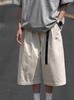 Pantalones Cortos Japoneses para Hombre, Holgados de Talla Grande hasta la Rodilla, Verano Marca de Moda Americana Ins Casual Pantalones Medios de Pierna Ancha de 7/8