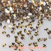 Mini Pedrería para Uñas Color Champán, Mini Pedrería Brillante Irregular Biselada de Fondo Plano para Uñas, Decoraciones de Uñas Tipo Gota de Agua