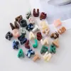 Cuentas Redondas de Ágata Imitación Jade con Letras, Cuentas Irregulares con Agujero Grande, Hilos Sueltos de Cuentas, Accesorios para Bolsas, Llaveros, Lanyards de Teléfono DIY