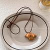 Collar Colgante de Croissant de Masa Madre de Pan Hecho a Mano para Mujer, Accesorio Personalizado Único Colgante de Pan de Masa Madre