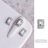 Broca de unha Internet Celebridade Explosiva Diamante Jóias Cor Mágica AB Liga Diamante Luz Luxo Super Flash Gota D'água Broca Quadrada Decoração de Unhas